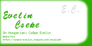 evelin csepe business card